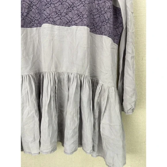 Topshop 100% Silk Lace Tunic Shift Dress UK Made‎ Sz 10 Romantic Layers - Picture 8 of 14